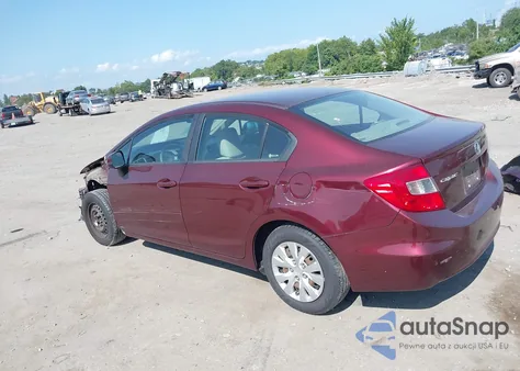 2012 Honda Civic Lx from USA, damaged, VIN 19XFB2F57CE390383